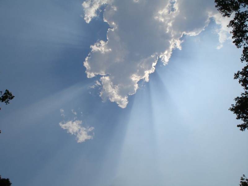 Sun Rays Behind Clouds